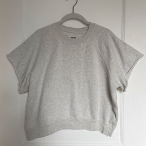 BUCK MASON Cutoff Sweatshirt – Light Gray